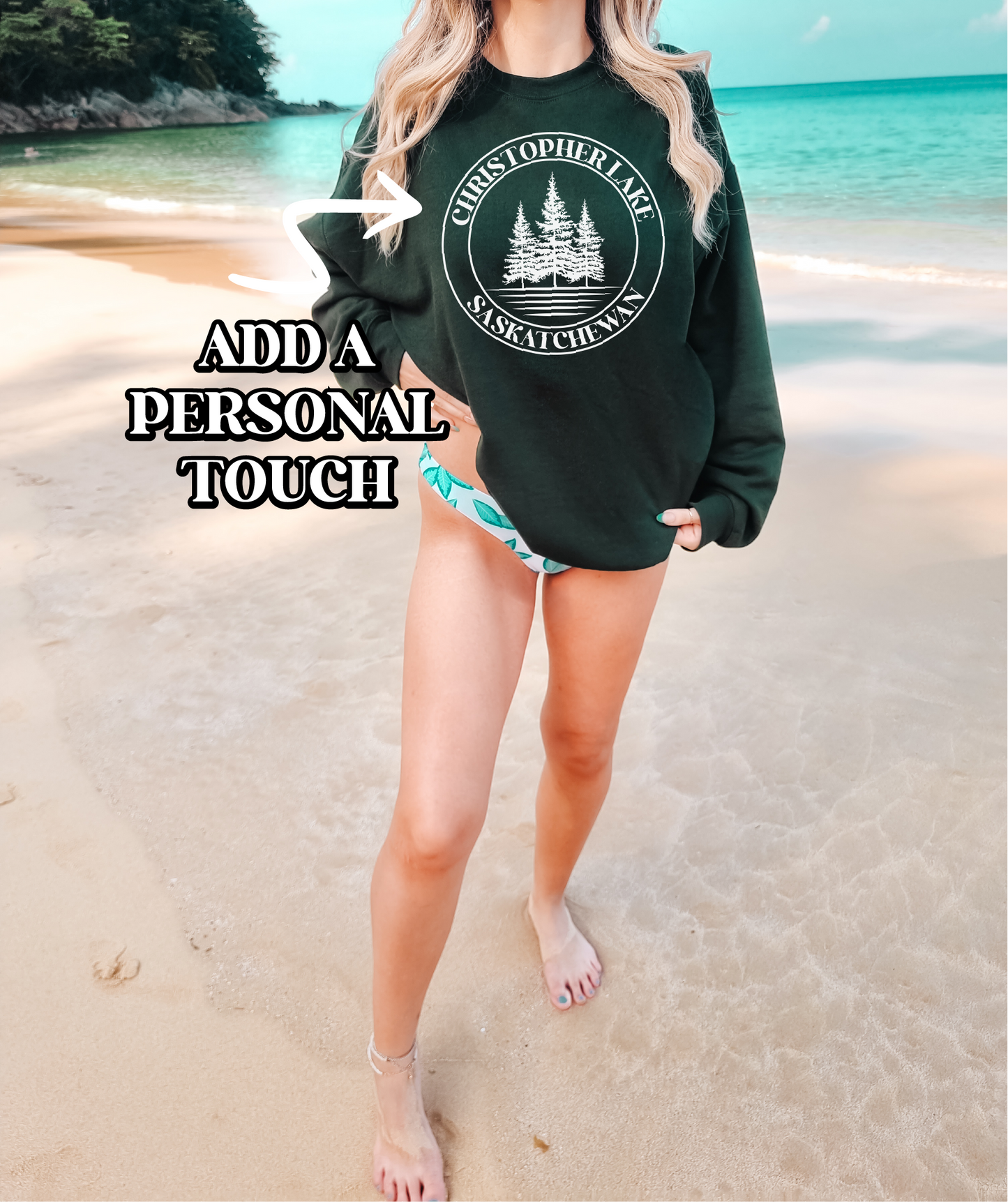 Circle Personalized Lake Sweatshirt | Custom Apparel