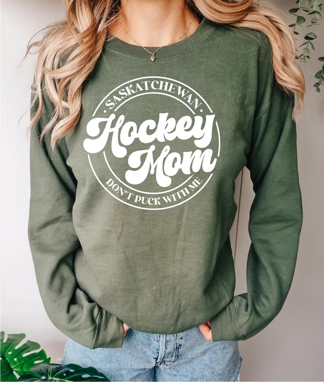 Saskatchewan Hockey Mom - Don't Puck With Me Unisex Crewneck
