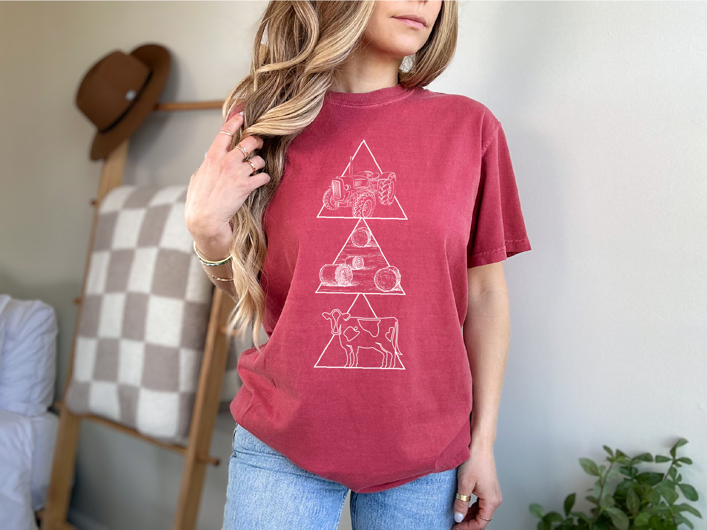 Geometric Farming Unisex T-shirt | Prairie Apparel | Farm Apparel