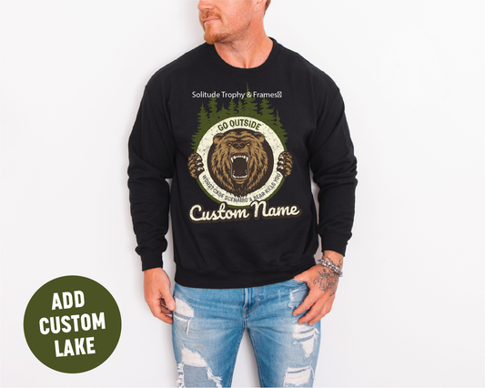 Go Outside Unisex Crewneck Sweatshirt | Lake Apparel | Camping Clothing