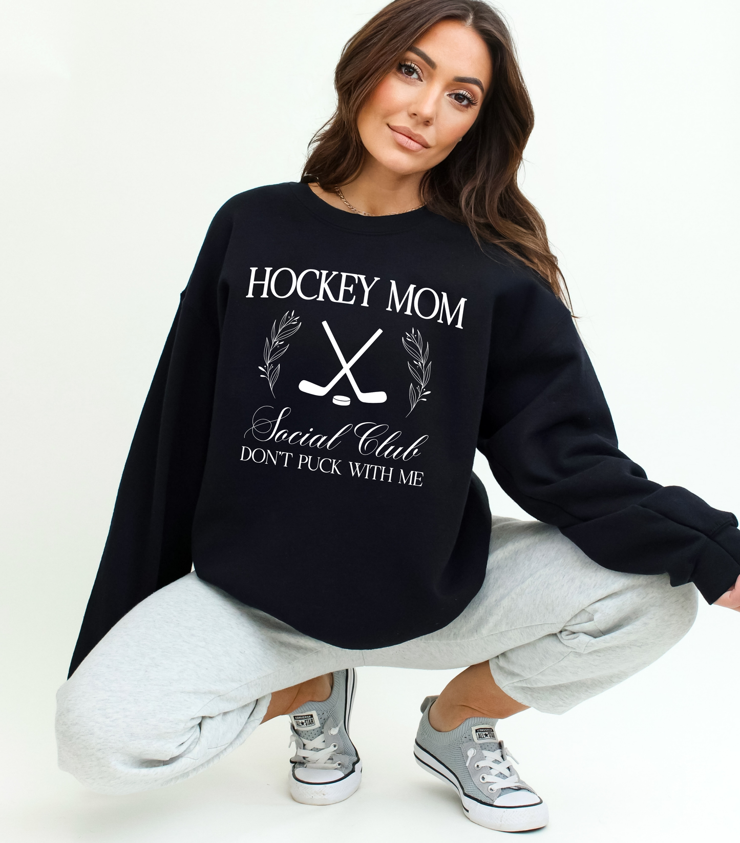 Hockey Mom Social Club - Don't Puck With Me Unisex Crewneck Sweatshirt