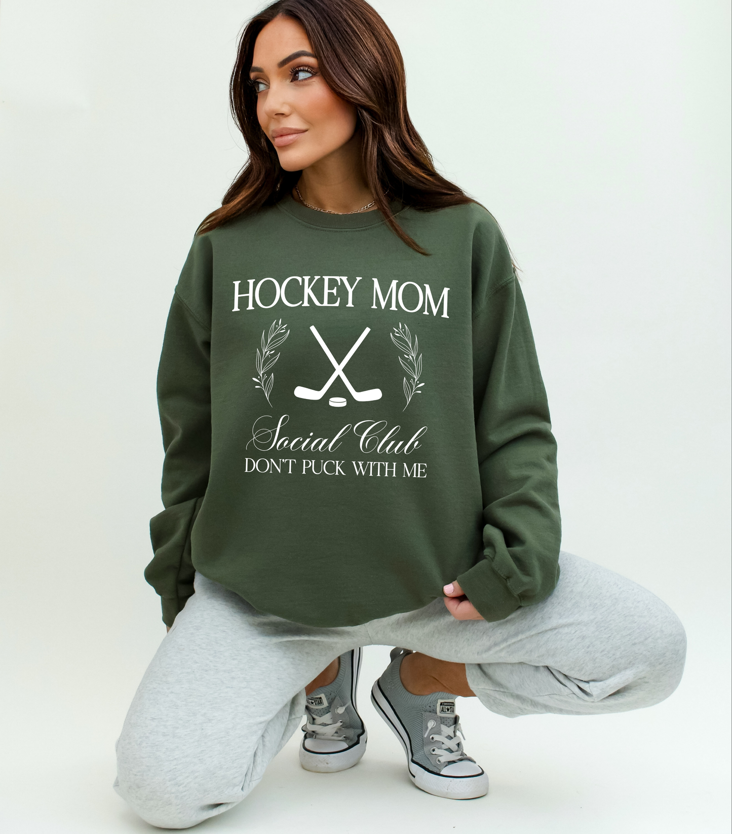 Hockey Mom Social Club - Don't Puck With Me Unisex Crewneck Sweatshirt