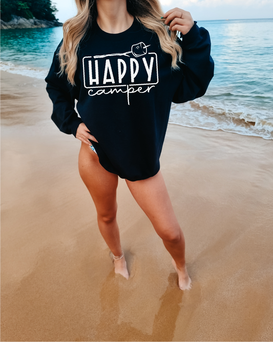 Happy Camper Sweatshirt | Lake Apparel | Summer Apparel