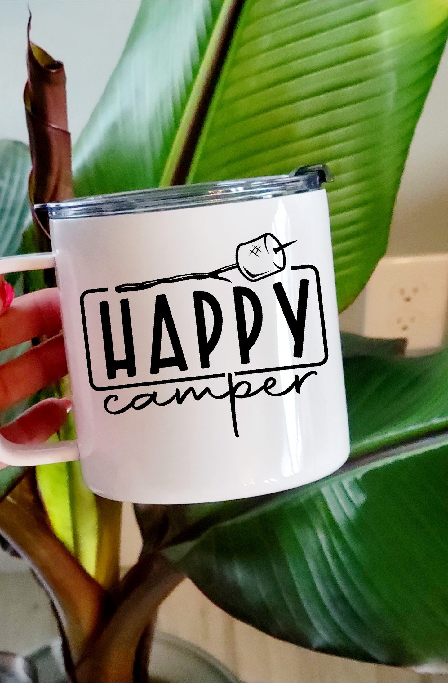 Happy Camper Stainless Steel 17oz Coffee Mug | Summer Mug