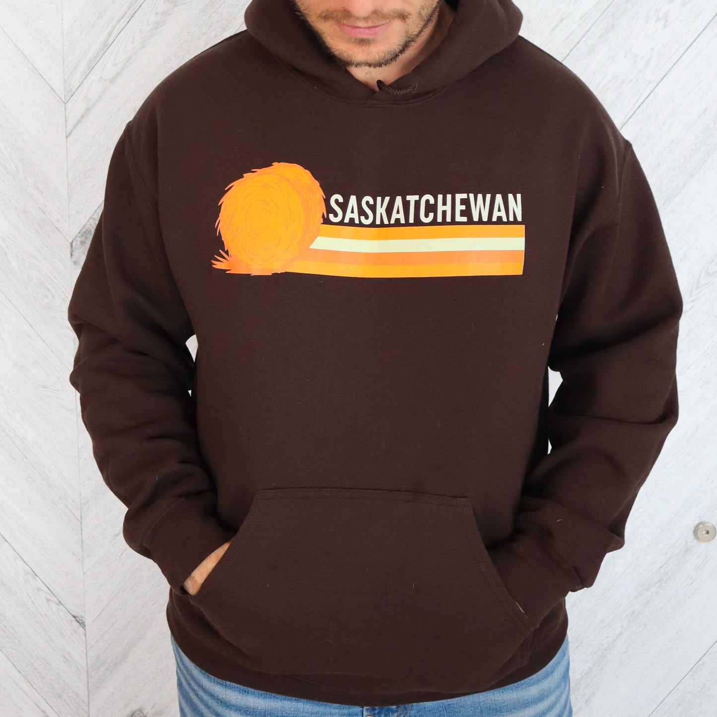 Saskatchewan Retro 70s Unisex Hoodie | Sask Clothing
