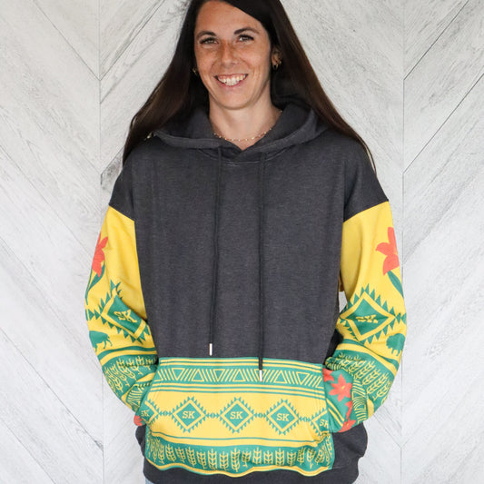 Prairie Mosaic Bunnyhug  | Saskatchewan Hoodie | Prairie Apparel