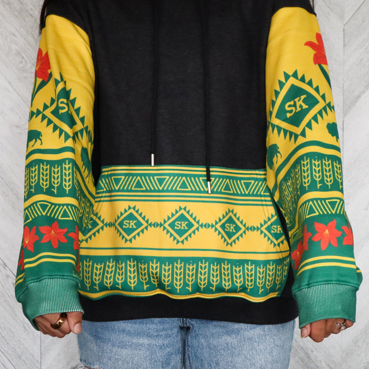 Prairie Mosaic Bunnyhug  | Saskatchewan Hoodie | Prairie Apparel