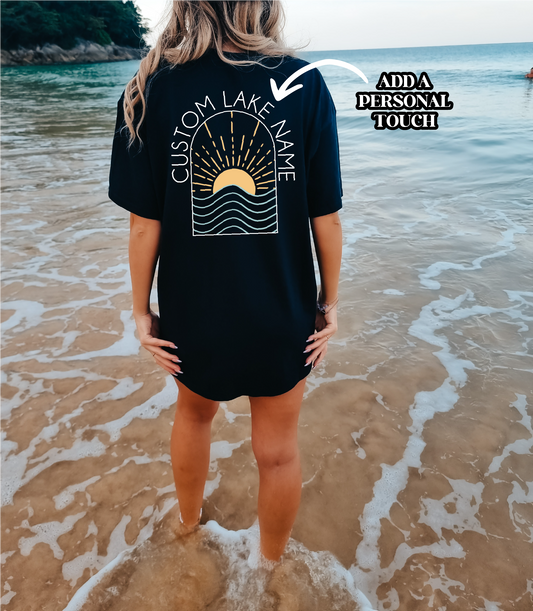 Custom Lake Sunset Personalized Tshirt | Summer Apparel