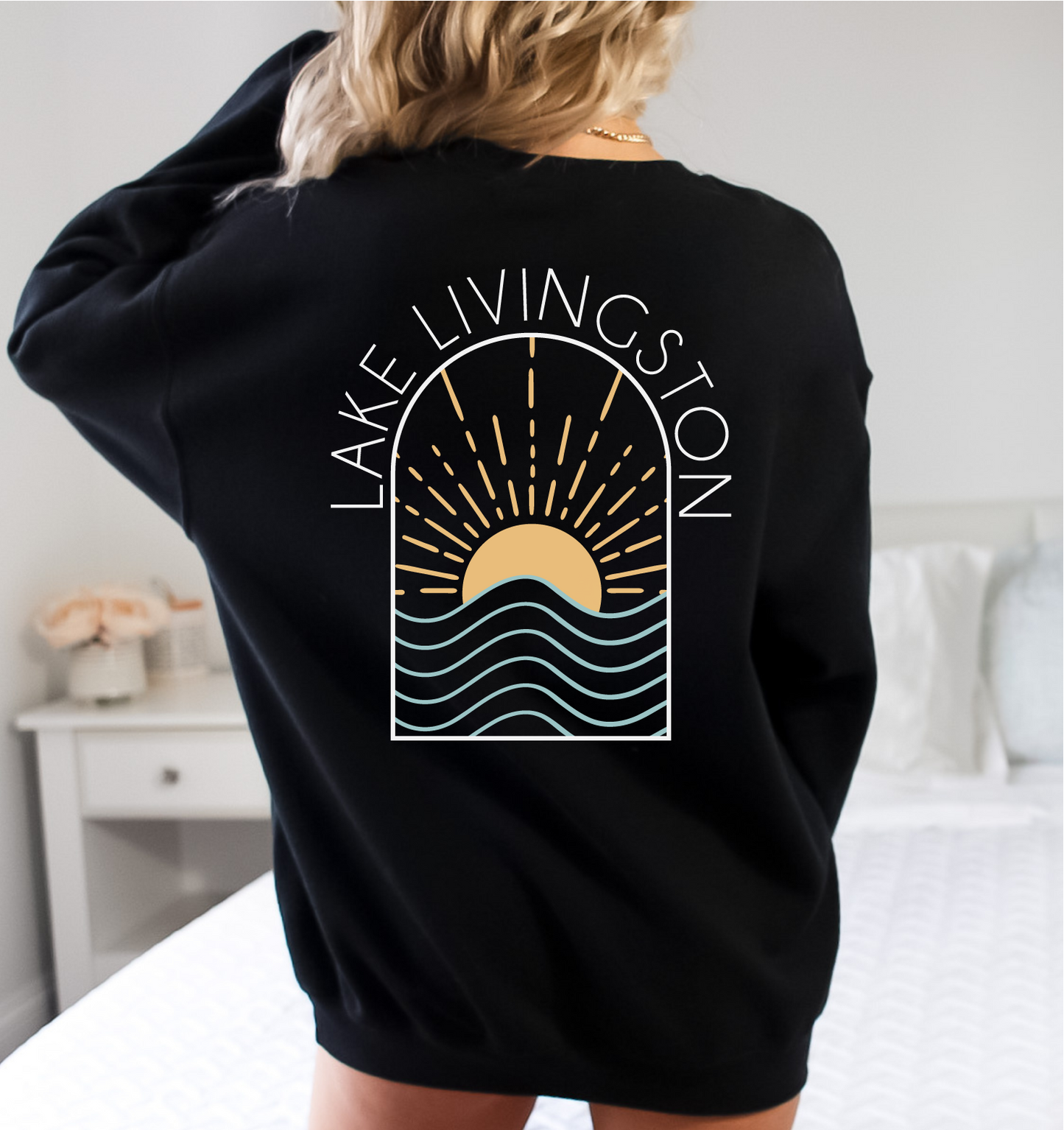 Custom Lake Sunset Personalized Sweatshirt | Summer Apparel