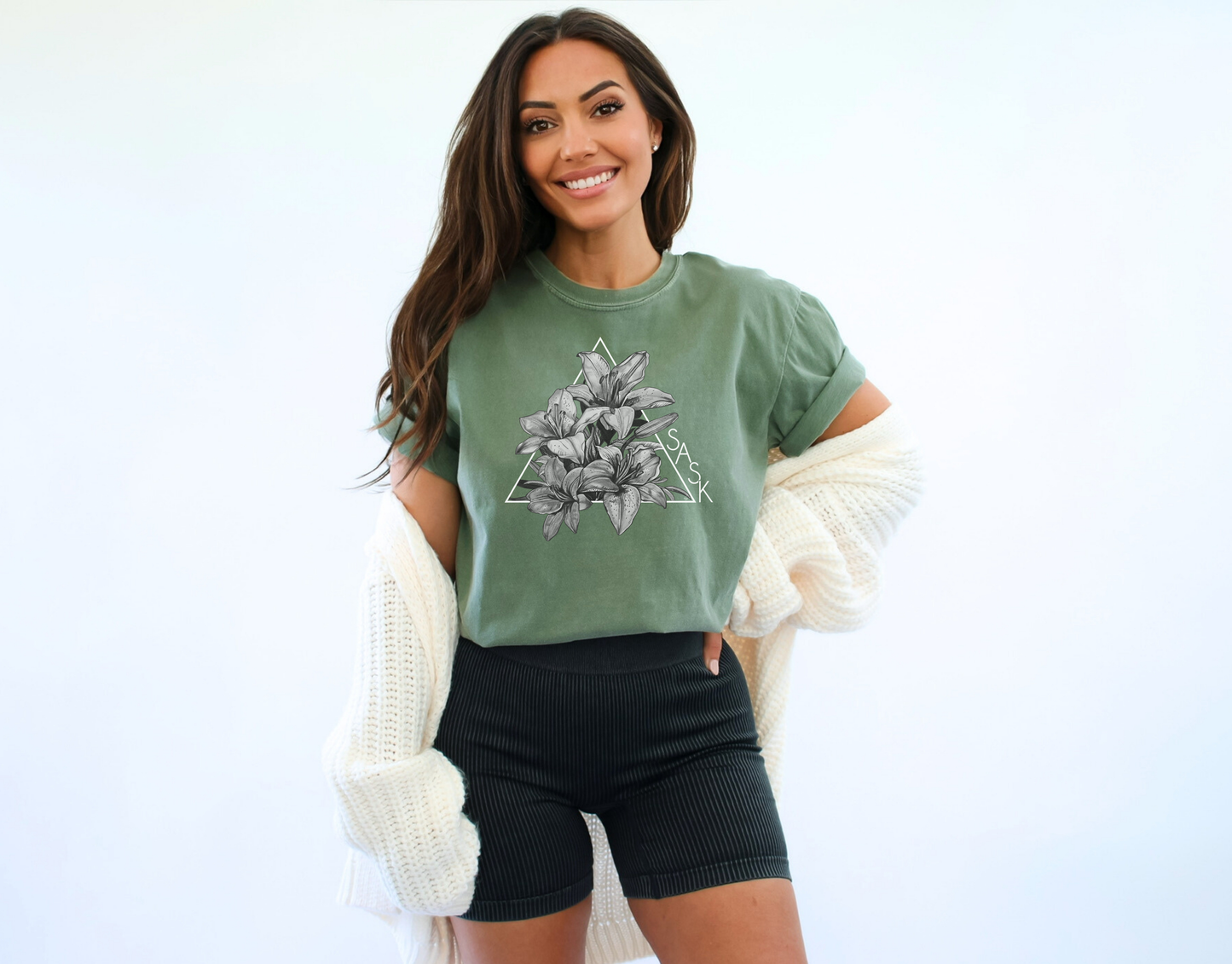 Lily Triangle B/W Unisex T-shirt | Prairie Clothing