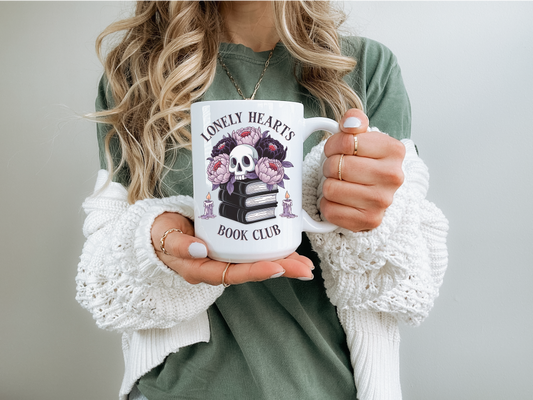 Lonely Hearts Book Club Ceramic Mug | Bookish