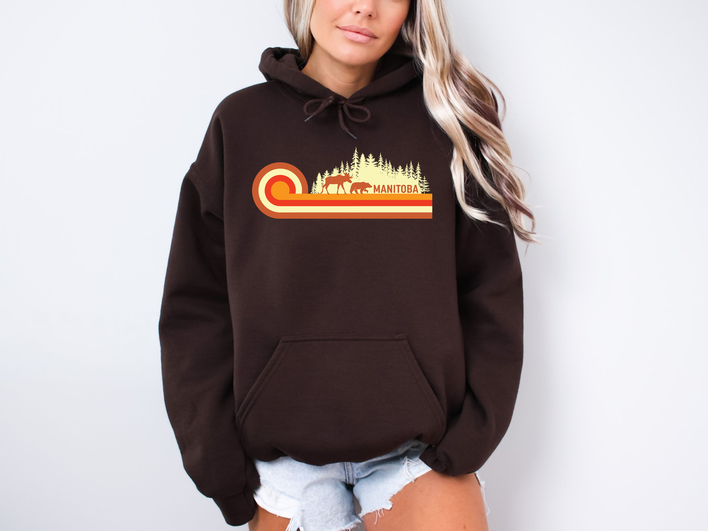 Manitoba Retro 70s Unisex Hoodie | Manitoba Clothing