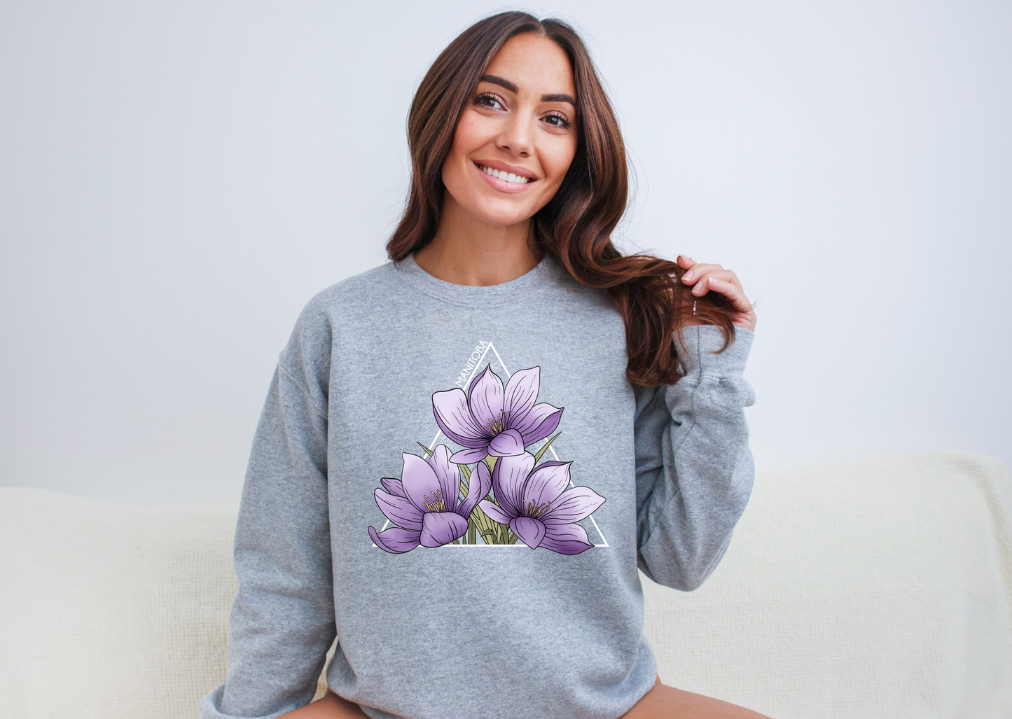 Crocus Triangle Unisex Crewneck Sweatshirt | Manitoba Clothing