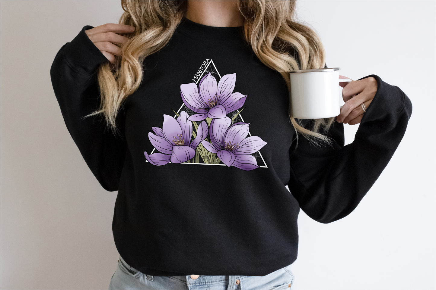 Crocus Triangle Unisex Crewneck Sweatshirt | Manitoba Clothing