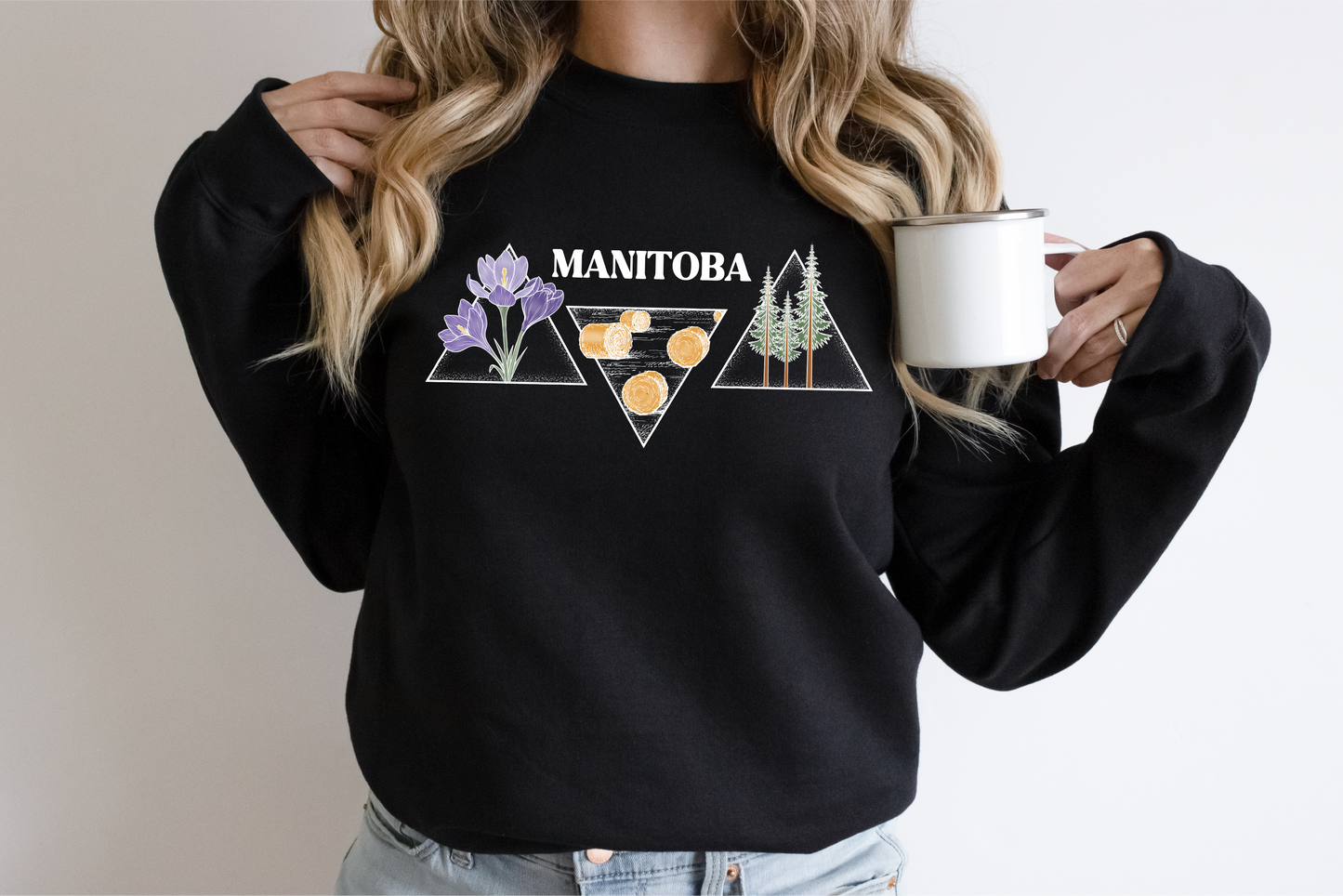 Manitoba Triangles Unisex Crewneck | Prairie Apparel