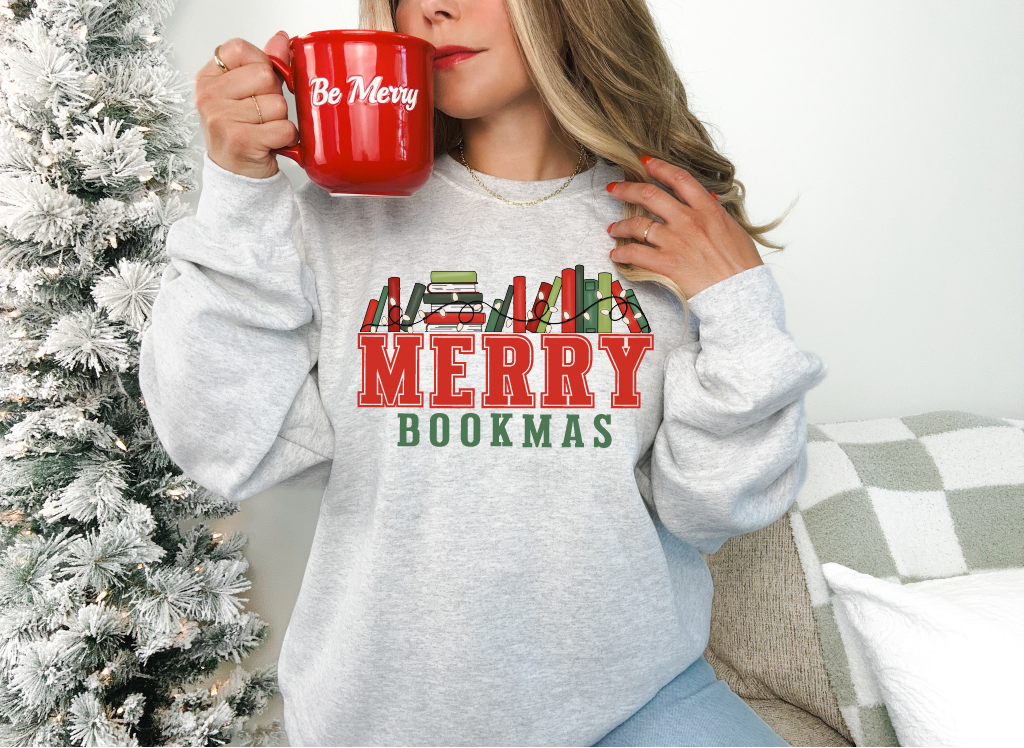 Merry Bookmas Unisex Crewneck Sweatshirt