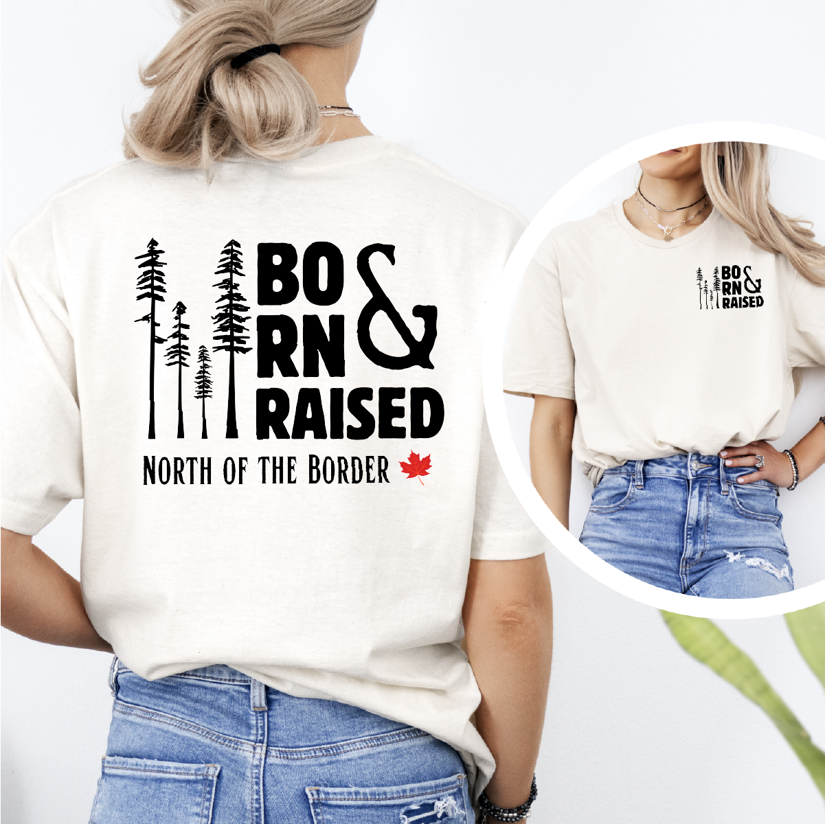 Born & Raised North Of The Border Unisex T-shirt | Canada Clothing