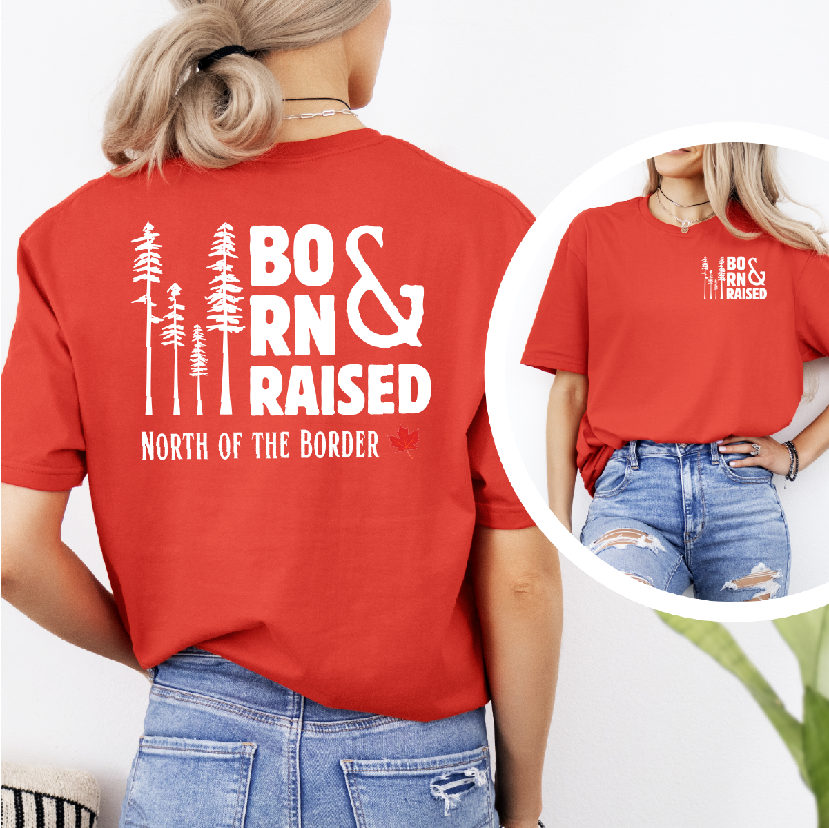 Born & Raised North Of The Border Unisex T-shirt | Canada Clothing