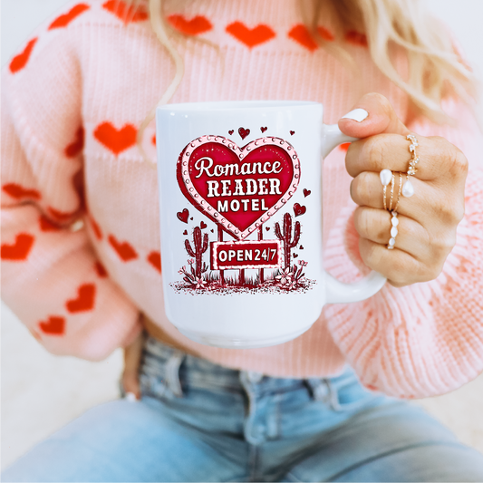 Romance Reader Motel Ceramic Mug | Bookish