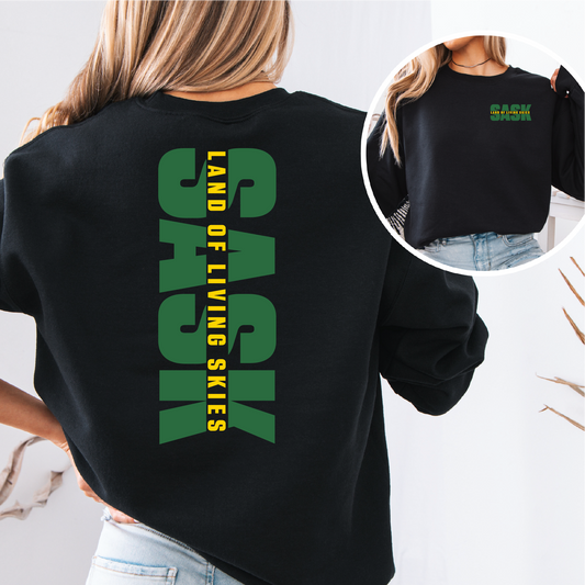 SASK Land Of Living Skies Unisex Crewneck Sweatshirt | Saskatchewan Clothing