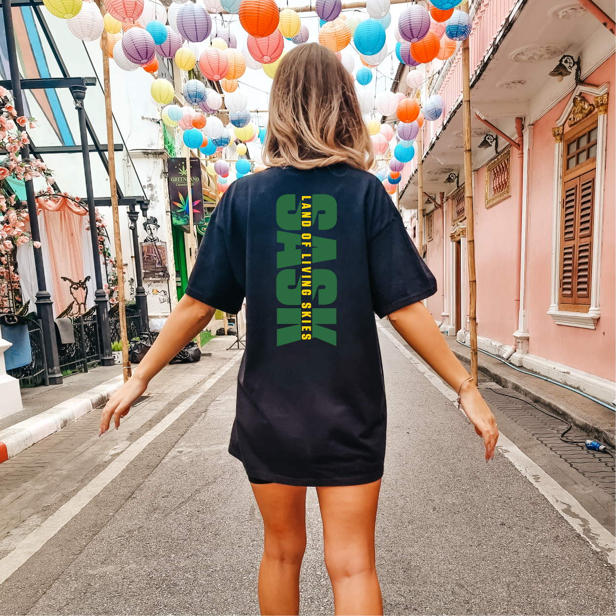 SASK Land Of Living Skies Unisex T-shirt | Saskatchewan Clothing