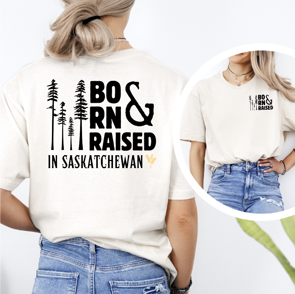 Born & Raised Saskatchewan Unisex T-shirt | Saskatchewan Clothing