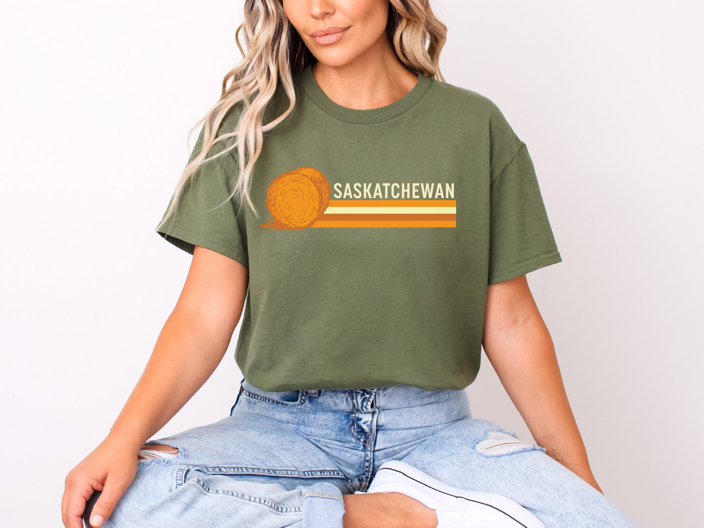 Saskatchewan Retro 70s Unisex T-shirt | Saskatchewan Clothing | Prairie Clothing