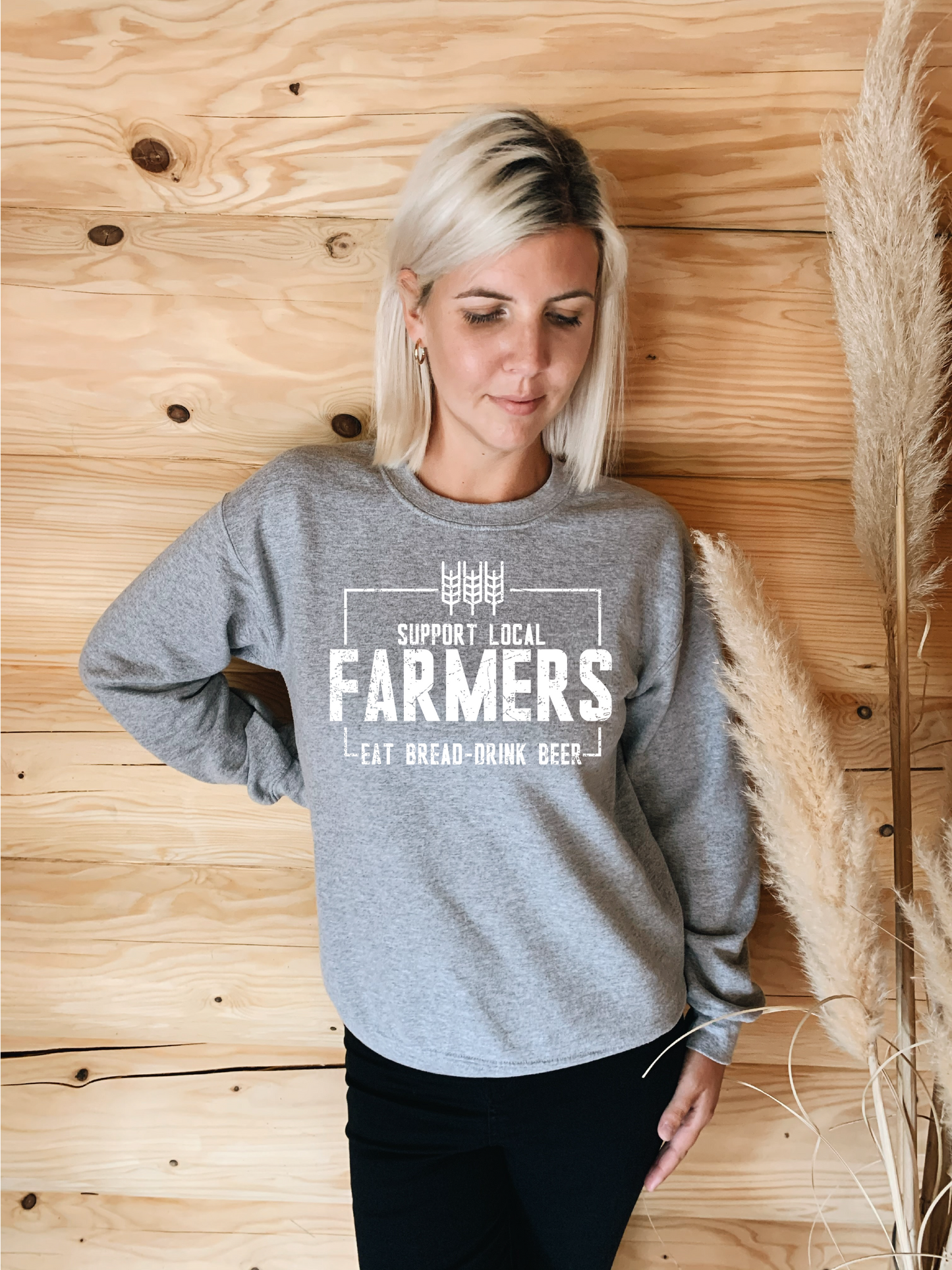 Support Local Farmers Unisex Crewneck | Prairie Apparel | Province Apparel | Farm Apparel