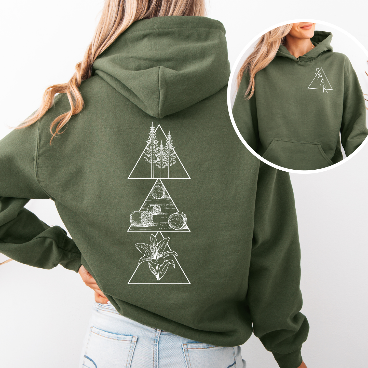 Geometric Saskatchewan Hoodie | Sask Apparel