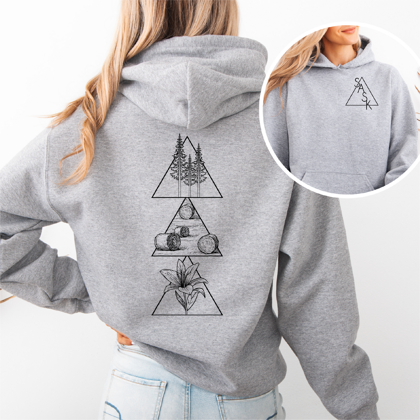 Geometric Saskatchewan Hoodie | Sask Apparel