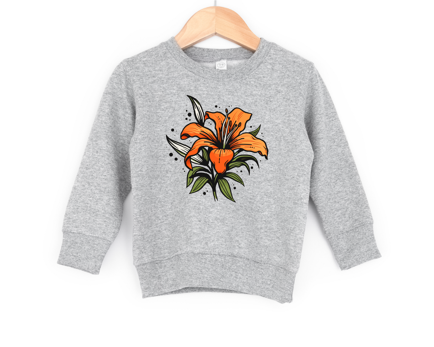 Vintage Prairie Lily Youth & Toddler Crewneck | Saskatchewan Apparel