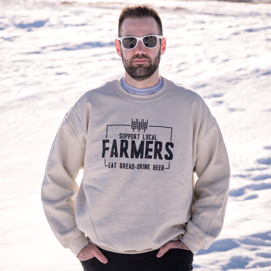 Support Local Farmers Unisex Crewneck | Prairie Apparel | Province Apparel | Farm Apparel