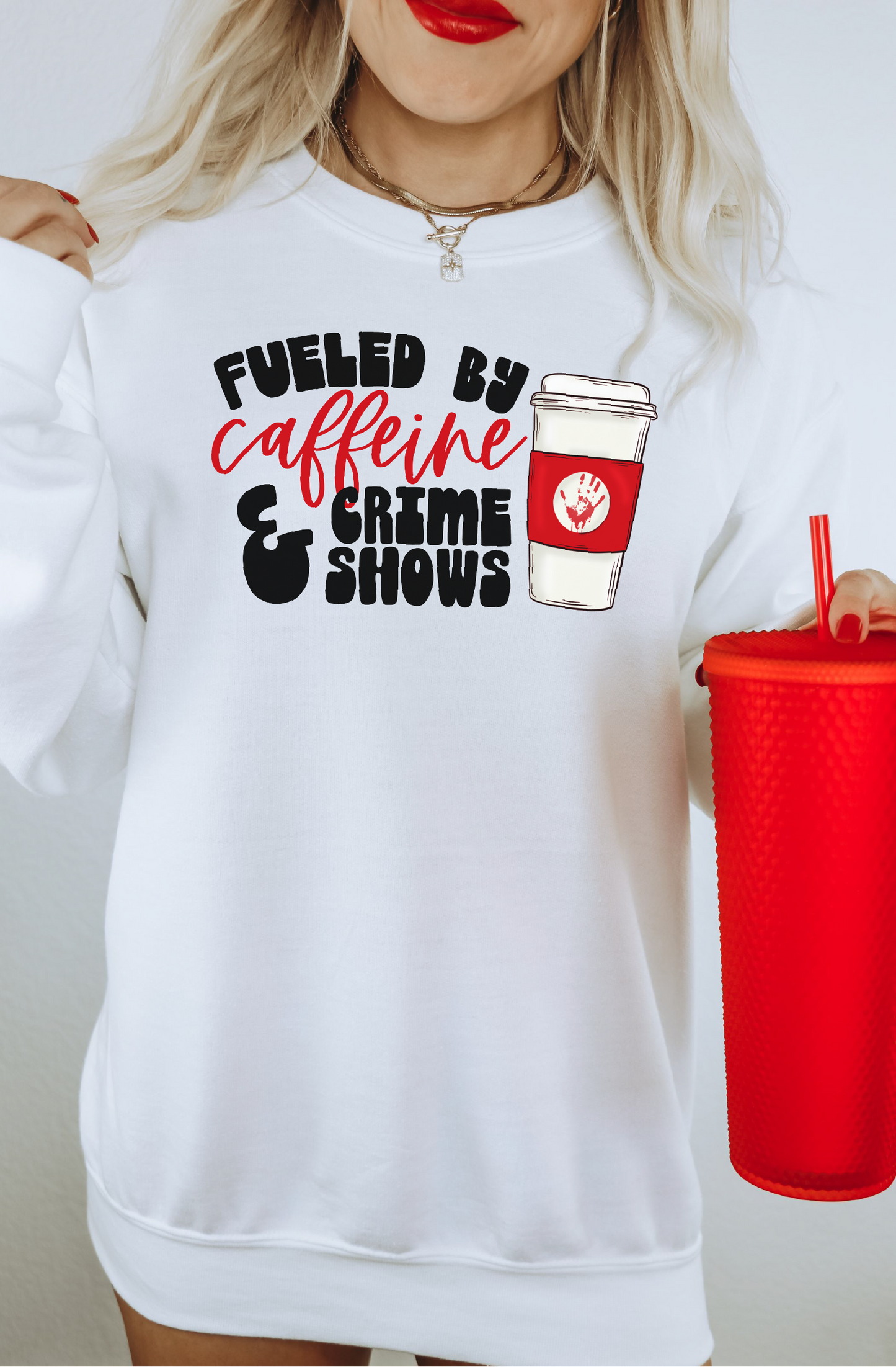 Caffeine & Crime Shows Unisex Crewneck Sweatshirt