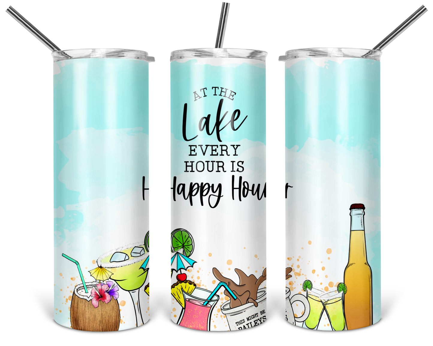 Every Hour Is Happy Hour Skinny Tumbler