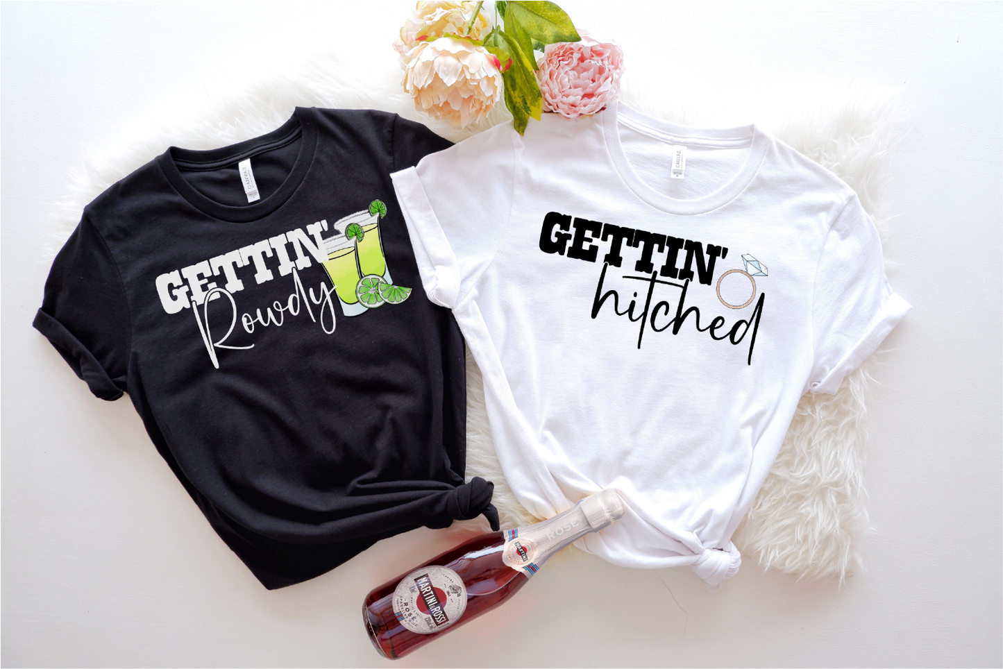 Gettin' Hitched | Gettin Rowdy Bachelorette Tshirt