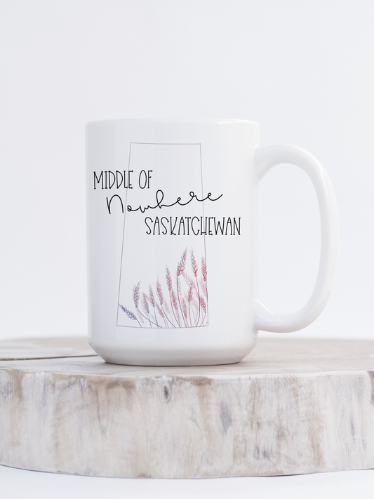 Middle of Nowhere Ceramic Mug | Saskatchewan Mug