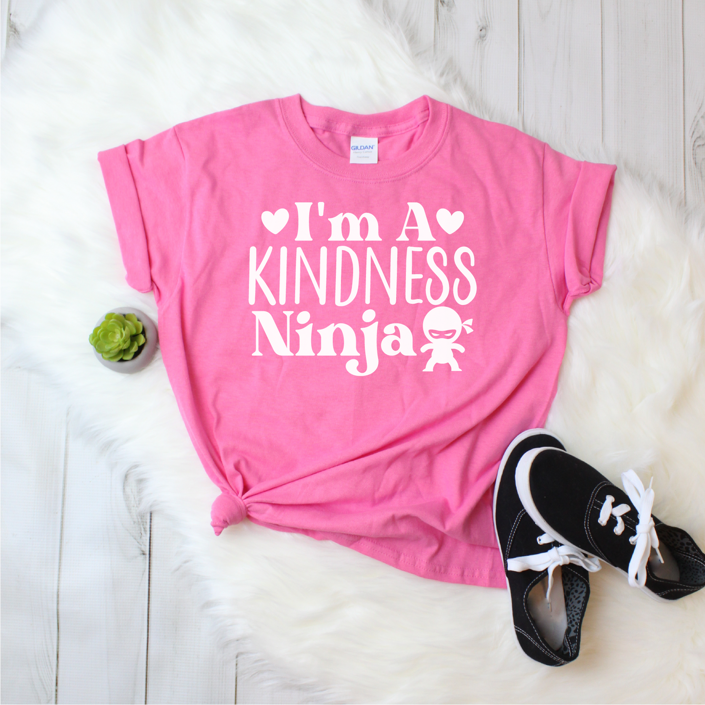 Kindness Ninja Youth T-shirt | Pink Shirt Day