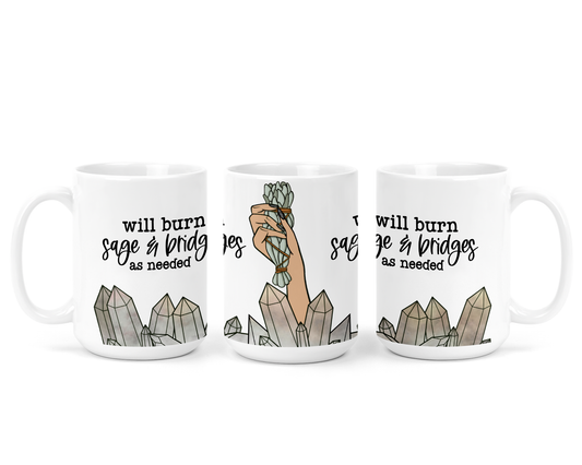 Will Burn Safe & Bridges Ceramic Mug